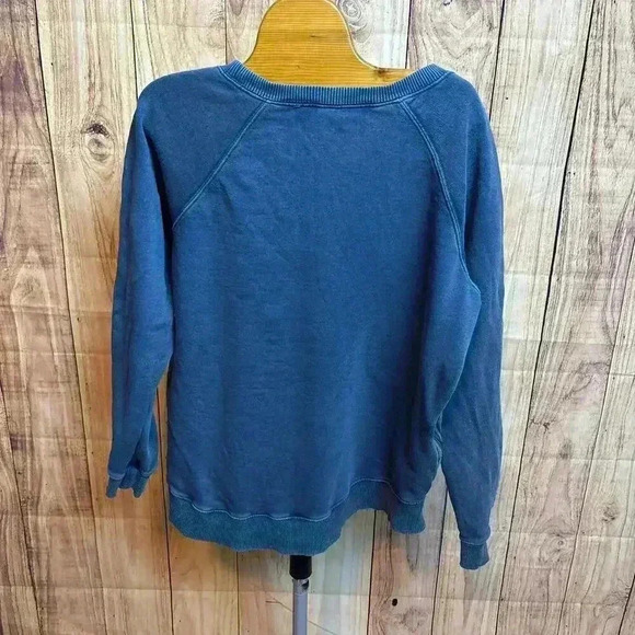 Mel rose and Market Blue Washed Out Side Zippers Sweatshirt Size XS - Picture 6 of 9